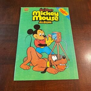 1950's Vintage Walt Disney Mickey Mouse Pluto Comic Book Album